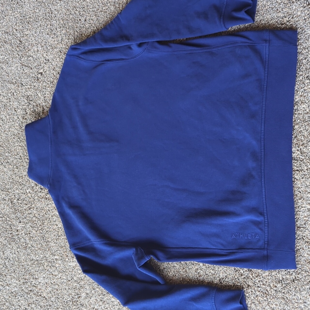 Athleta Forever Fleece 1/4 Zip Sweatshirt - Marine S - Picture 7 of 7